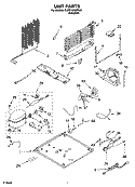 UNIT PARTS Diagram and Parts List for GARF19XXPK01  Whirlpool Refrigerator