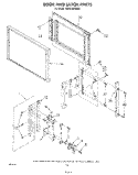 DOOR AND LATCH Diagram and Parts List for KEES702SWB0  KitchenAid Microwave Oven Combo