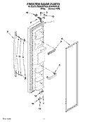 FREEZER DOOR PARTS Diagram and Parts List for ED2NHGXTL00  Whirlpool Refrigerator