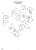 INTERIOR Diagram and Parts List for MT7076XDQ0  Whirlpool Microwave