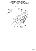 CONTROL PANEL PARTS Diagram and Parts List for KUDP01ILWH6  KitchenAid Dishwasher