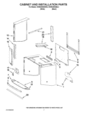 CABINET AND INSTALLATION PARTS Diagram and Parts List for KHMS2056SBL2  KitchenAid Microwave