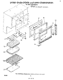 UPPER OVEN DOOR AND UNIT Diagram and Parts List for RE963PXKT0  Whirlpool Range