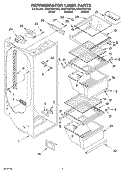 REFRIGERATOR LINER Diagram and Parts List for ED20TKXFN06  Whirlpool Refrigerator