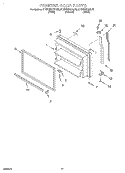 FREEZER DOOR, LIT/OPTIONAL Diagram and Parts List for KTRV20KGBL00  KitchenAid Refrigerator