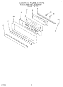 CONTROL PANEL, LITERATURE Diagram and Parts List for KEMS377BWH1  KitchenAid Wall Oven