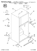 CABINET, LITERATURE Diagram and Parts List for KTRS22MHBT00  KitchenAid Refrigerator