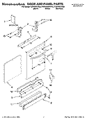DOOR AND PANEL PARTS Diagram and Parts List for KUDK02CRBL4  KitchenAid Dishwasher