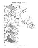 FREEZER INTERIOR Diagram and Parts List for ED25EMXPWR1  Whirlpool Refrigerator