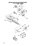 MOTOR AND ICE CONTAINER Diagram and Parts List for ED25TEXHW00  Whirlpool Refrigerator