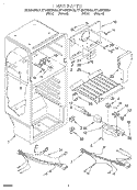LINER Diagram and Parts List for RT14BKXFW00  Whirlpool Refrigerator