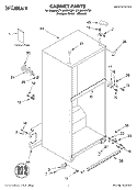 CABINET, LITERATURE Diagram and Parts List for CT18AKXKQ01  Crosley Refrigerator