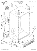 CABINET, LITERATURE Diagram and Parts List for 4YED25PQFN00  Whirlpool Refrigerator