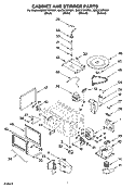 CABINET AND STIRRER PARTS Diagram and Parts List for GMC275PRQ01  Whirlpool Microwave Oven Combo