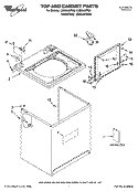 TOP AND CABINET PARTS Diagram and Parts List for LSQ9549PW3  Whirlpool Washer