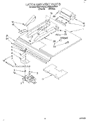 LATCH AND VENT Diagram and Parts List for KEBI141BBL1  KitchenAid Wall Oven