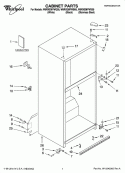 CABINET PARTS Diagram and Parts List for W9RXEMFWS00  Whirlpool Refrigerator