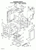 CHASSIS PARTS Diagram and Parts List for GFG464LVB1  Whirlpool Range