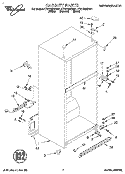 CABINET Diagram and Parts List for ET21DMXDW01  Whirlpool Refrigerator