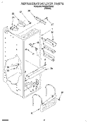 REFRIGERATOR LINER Diagram and Parts List for 3VED29DQAW01  Whirlpool Refrigerator
