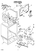 LINER PARTS Diagram and Parts List for ET1MTEXMQ00  Whirlpool Refrigerator