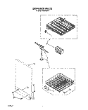 DISHRACK Diagram and Parts List for WU4400V3  Roper Dishwasher