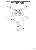 LOWER WASHARM AND STRAINER PARTS Diagram and Parts List for KUDB03CTBS2  KitchenAid Dishwasher