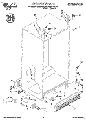 CABINET Diagram and Parts List for ED22PKXDW01  Whirlpool Refrigerator