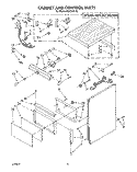 CABINET AND CONTROL Diagram and Parts List for KUCS181T0  KitchenAid Trash Compactor