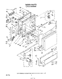 DOOR Diagram and Parts List for DP4800XSW0  Whirlpool Dishwasher