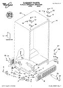 CABINET PARTS Diagram and Parts List for GD5PHAXLQ01  Whirlpool Refrigerator