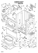 SECTION Diagram and Parts List for 3RLEC8646KQ0  Whirlpool Dryer