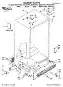 CABINET PARTS Diagram and Parts List for ED2JHAXTL01  Whirlpool Refrigerator