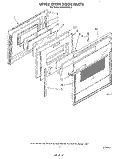 UPPER OVER DOOR Diagram and Parts List for KEBI200VBL2  KitchenAid Wall Oven