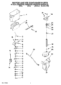MOTOR AND ICE CONTAINER PARTS Diagram and Parts List for GS6NVEXVB00  Whirlpool Refrigerator