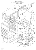 LINER Diagram and Parts List for RT20DKXDW02  Roper Refrigerator