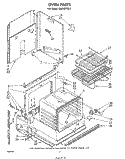 OVEN Diagram and Parts List for RS610PXK0  Whirlpool Range