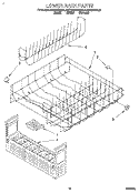 LOWER RACK Diagram and Parts List for KUDS230BAL0  KitchenAid Dishwasher