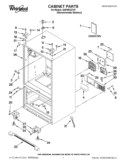 CABINET PARTS Diagram and Parts List for GI6FARXXY07  Whirlpool Refrigerator