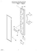FREEZER DOOR Diagram and Parts List for 8ED20ZKXFW04  Whirlpool Refrigerator