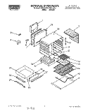 INTERNAL OVEN Diagram and Parts List for FEP310VL1  Roper Range