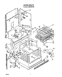 OVEN Diagram and Parts List for RS6755XYW0  Whirlpool Range