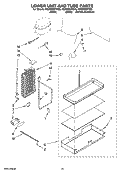 LOWER UNIT AND TUBE PARTS Diagram and Parts List for KSSS36QTB00  KitchenAid Refrigerator