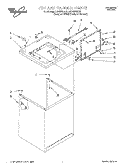 TOP AND CABINET Diagram and Parts List for LSR8200EZ0  Whirlpool Washer