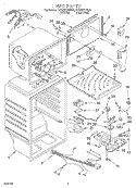 LINER Diagram and Parts List for RT16VKXBL01  Roper Refrigerator