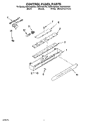 CONTROL PANEL PARTS Diagram and Parts List for KSSS48QKB01  KitchenAid Refrigerator