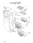FREEZER LINER Diagram and Parts List for 4KSRS25QFA02  KitchenAid Refrigerator