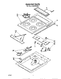 COOKTOP Diagram and Parts List for SC8400SKW0  Whirlpool Cooktop