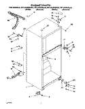 CABINET Diagram and Parts List for RT14GDYBW00  Roper Refrigerator