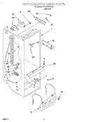 REFRIGERATOR LINER Diagram and Parts List for 4YED22PQFN00  Whirlpool Refrigerator